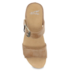 Dansko Tanya Sandal - Tan Milled Burnished