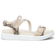 Ecco Soft Sandal - Python/Pure Cashmere Metallic Gold Profile View 