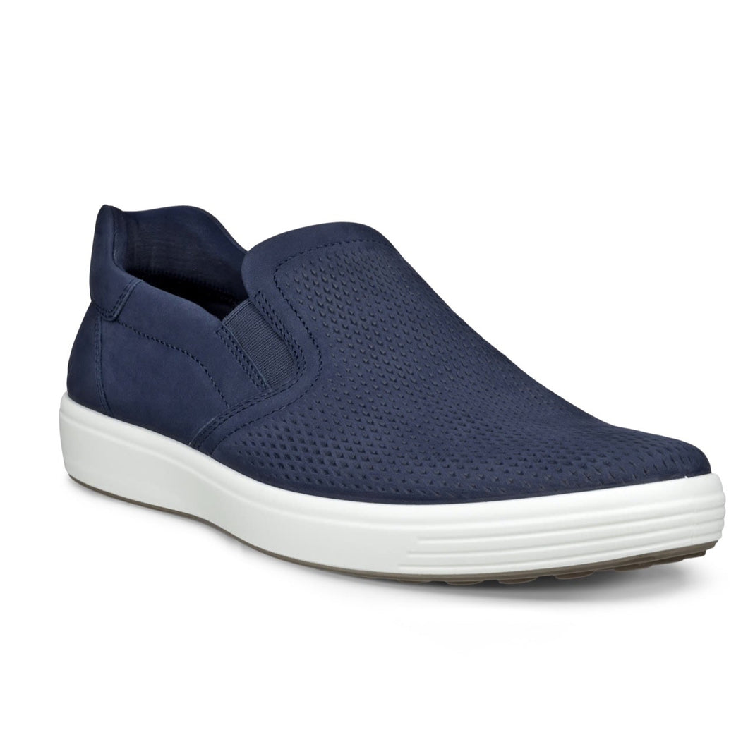Ecco Soft 7 Easy Slip-On Shoe - Marine Blue