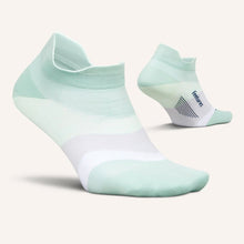 Pair of light green and white socks 