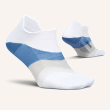 White socks with blue accents