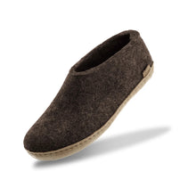 Brown wool slipper