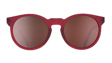 Red sunglasses with brown lenses