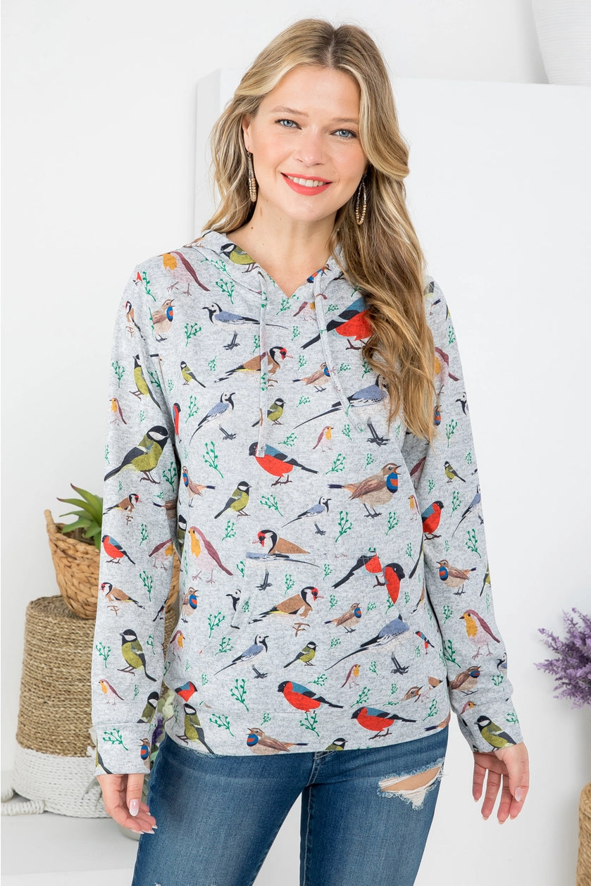 LA Soul Lightweight Hoodie - Birds