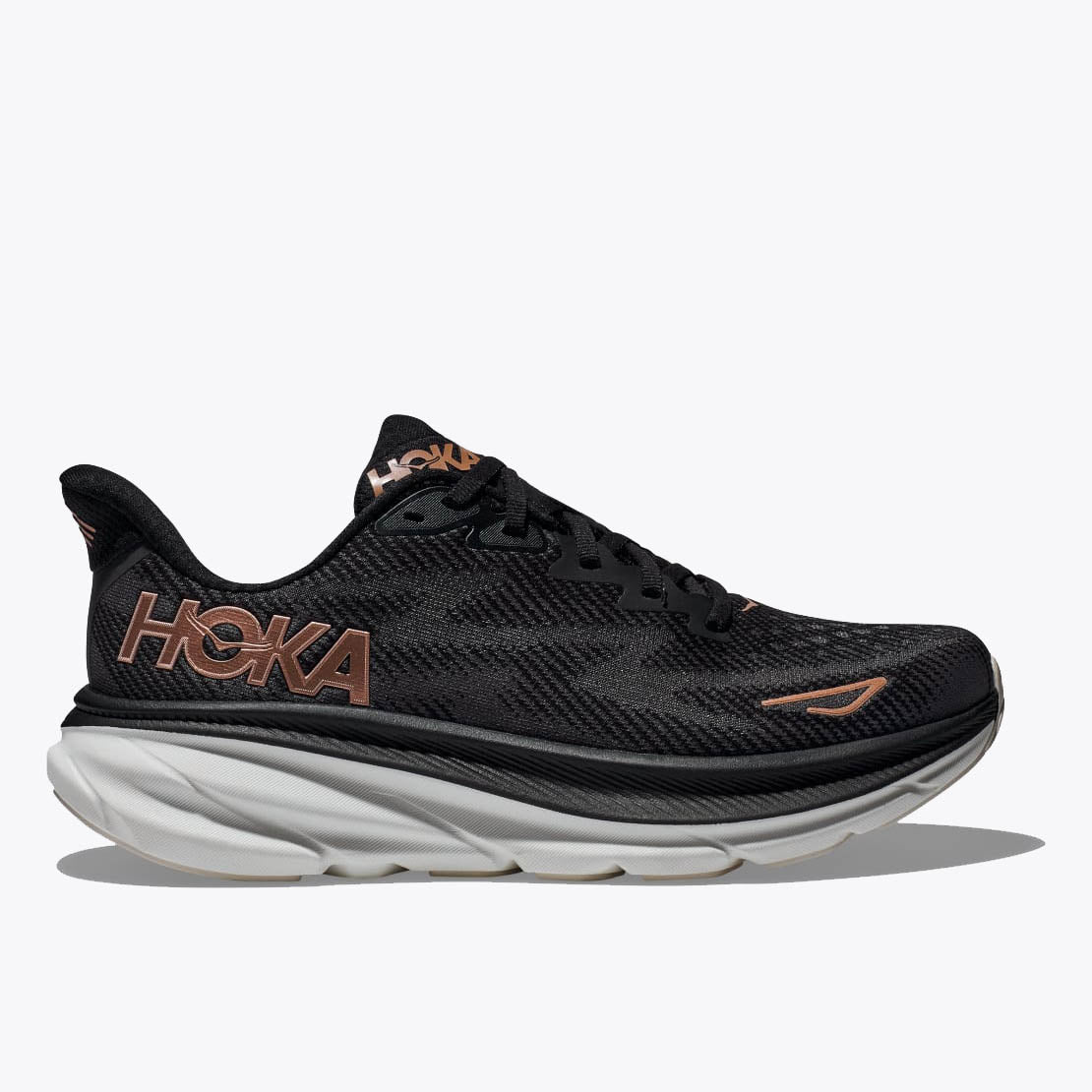 Hoka One One Clifton Running Shoe Black Rose Gold