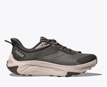 Gray athletic shoe with black accents
