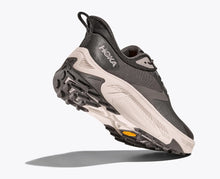 Gray and white light hiking shoe show casing tread sole