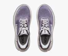 Purple and white running shoes 