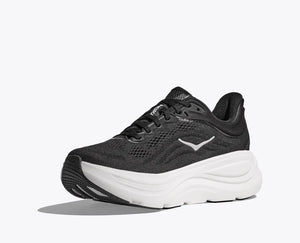 Hoka Bondi 9 Wide Running Shoe - Black / White