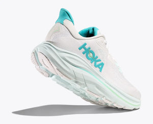 Hoka One One Clifton 10 Running Shoe - White / Cielo Blue