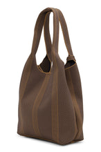 Brown textured handbag