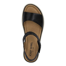 top view black sandal