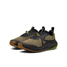 Pair of men's green and black trail sneakers 