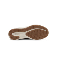 Men's low-top athletic Kizik sneaker, featuring a dark brown knit upper, a brown mesh heel tab, and a thick off-white midsole.