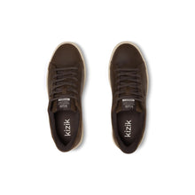 Brown leather Kizik sneaker with beige sole