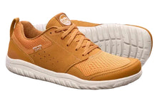 Lems Primal Zen minimalist shoe in Nugget orange side profile view and outsole. 