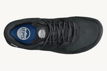 Top view black sneaker wide toe box 