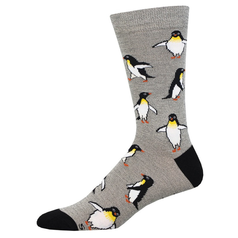 Socksmith Penguin Personality Bamboo Sock - Gray Heather