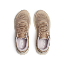 Pair of women's beige trail running shoes 