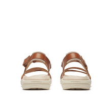 Back heel of women's brown sandal