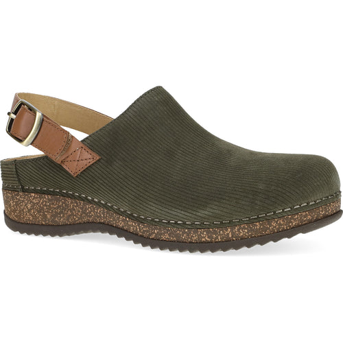 Dansko Merrin Clog - Olive Embossed Suede