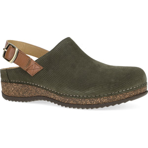 Dansko Merrin Clog - Olive Embossed Suede