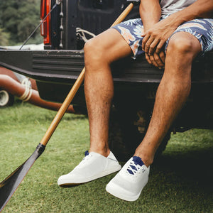 OluKai Moku Pae Slip On - Bright White/Pacifica