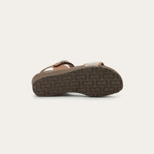 Naot Cecile Sandal - Latte Brown Leather / Sand Raffia