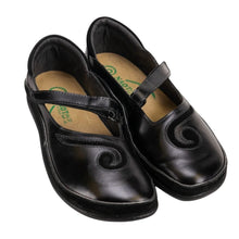 Naot Matai Mary Jane - Black Madras Leather/Black Suede Leather