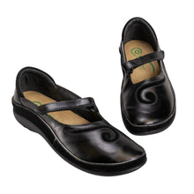 Naot Matai Mary Jane - Black Madras Leather/Black Suede Leather