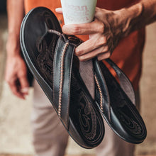 Olukai Mae Ola Dark Java Leather Flip Flop