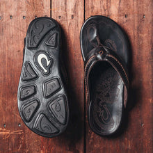 Olukai Mae Ola Dark Java Leather Flip Flop