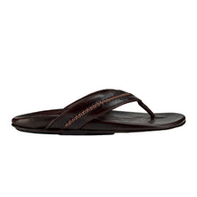 Olukai Mae Ola Dark Java Leather Flip Flop