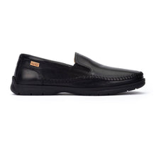 Men's black leather loafer shoe 