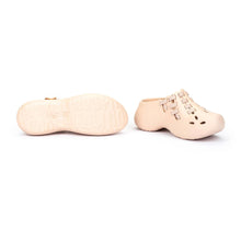 Pair of nude clog sandals