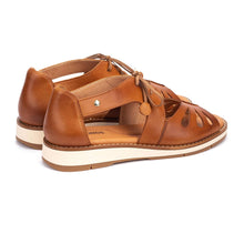 Brown sandal with white sole 