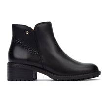 Black boot with stitch detail on the heel