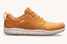 Lems Primal Zen minimalist shoe in Nugget orange side profile view.