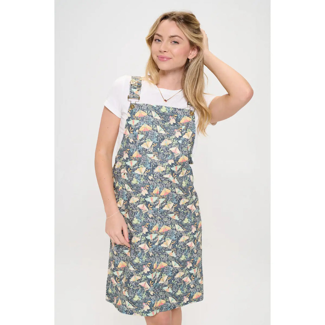 SM Wardrobe Corduroy Dress - Moth Floral Print SM 2476