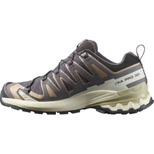 women's purple, grey, beige trail running shoe