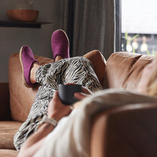 Glerups Women's Slip-On Leather Sole Slipper - Cranberry