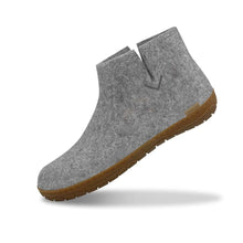 Glerups Unisex Slipper Boot With Natural Rubber Outsole - Grey