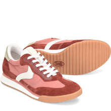 Women's red lifestlye sneaker with rubber sole
