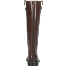 Back of tall boot showing zipper down calf