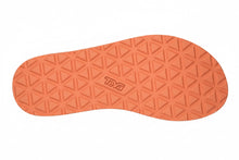 Brown shoe sole with teva pattern sole