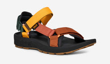Multicolored sandal with black sole