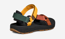 Multicolored sandal with black sole 