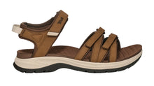 Brown leather sports sandal