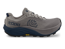 Topo Athletic Pursuit 3 Trail Shoe - Grey Navy Profile View 
