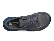 Men's dark gray and navy blue trail running shoe 